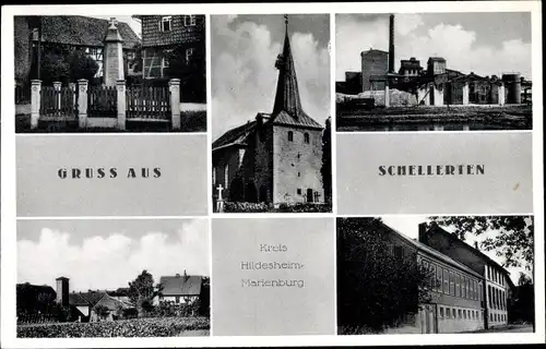 Ak Schellerten in Niedersachsen, Kirche, Teilansicht, Denkmal