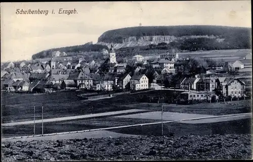 Ak Scheibenberg im Erzgebirge, Gesamtansicht