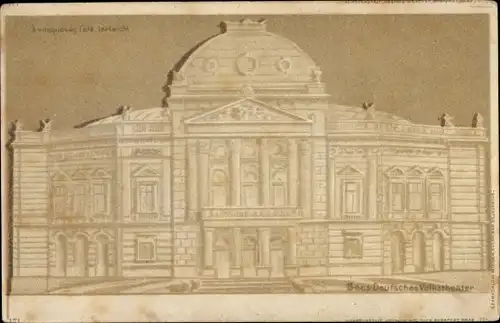Ak Wien VII., Neubau, Deutsches Volkstheater