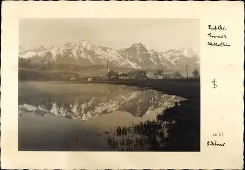 Ak Seefeld in Tirol, Panorama, Wasserspiegelung, Fotograf Defner