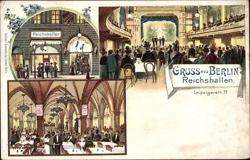 Litho Berlin Mitte, Etablissement Reichshallen, Leipziger Straße 77, Innenansicht