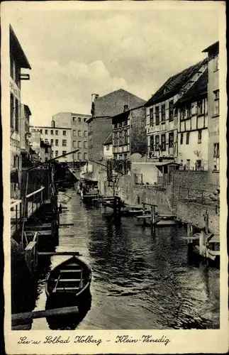 Ak Kołobrzeg Kolberg Pommern, Klein Venedig