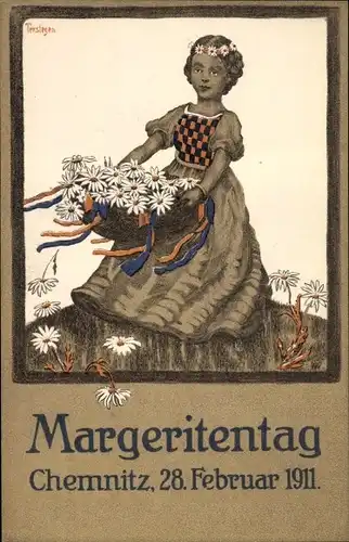 Künstler Ak Terstegen, Chemnitz in Sachsen, Margeritentag am 28. Februar 1911