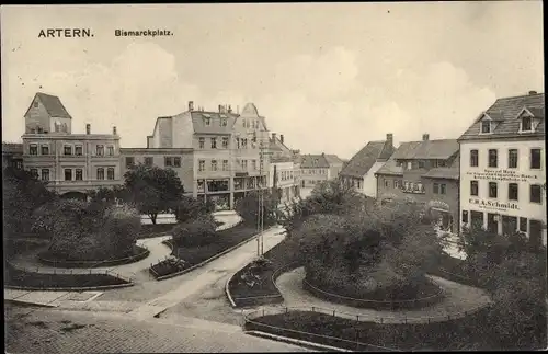 Ak Artern an der Unstrut, Bismarckplatz, Handlung C. H. A. Schmidt