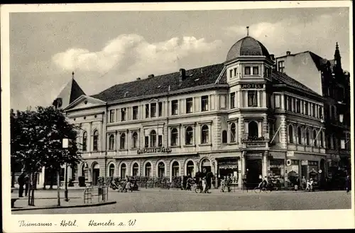 Ak Hameln in Niedersachsen, Thiemann's Hotel, Historisches Rattenfängerzimmer