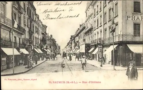 Ak Saumur Maine et Loire, Rue d'Orleans