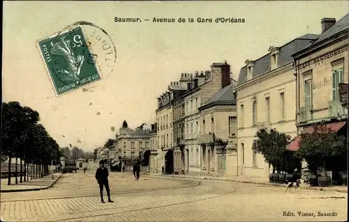 Ak Saumur Maine et Loire, Avenue de la Gare d'Orleans