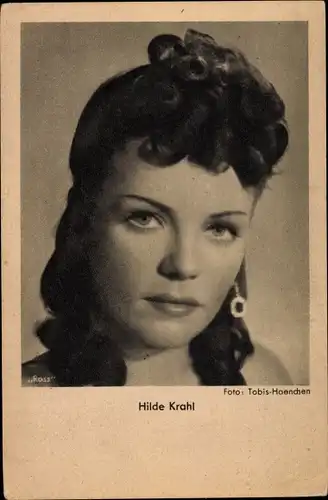 Ak Schauspielerin Hilde Krahl, Portrait, Ross Verlag