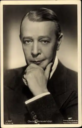 Ak Schauspieler Georg Alexander, Portrait