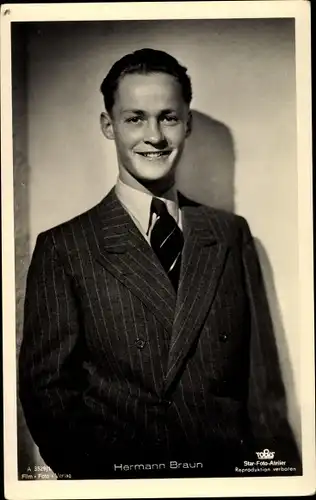 Ak Schauspieler Hermann Braun, Portrait