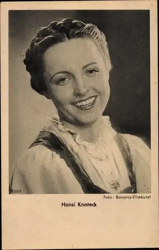 Ak Schauspielerin Hansi Knoteck, Portrait