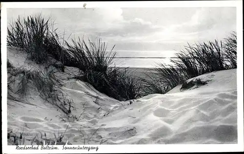 Ak Baltrum, Sonnenuntergang am Strand