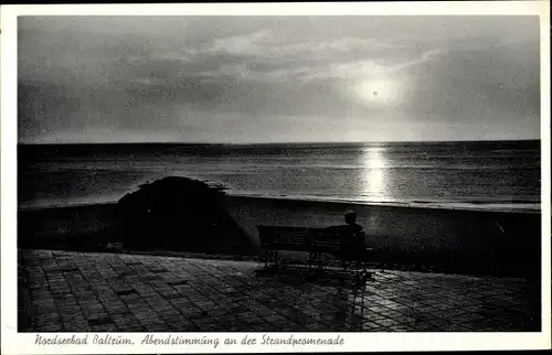 Ak Baltrum, Abendstimmung an der Strandpromenade