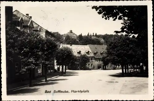 Ak Bad Gottleuba Berggießhübel in Sachsen, Marktplatz