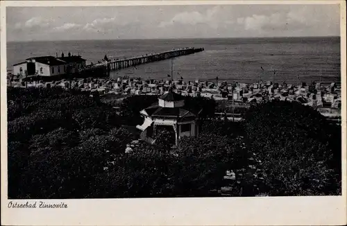 Ak Zinnowitz Usedom, Panorama, Strand