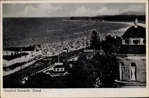 Ak Zinnowitz Usedom, Strand