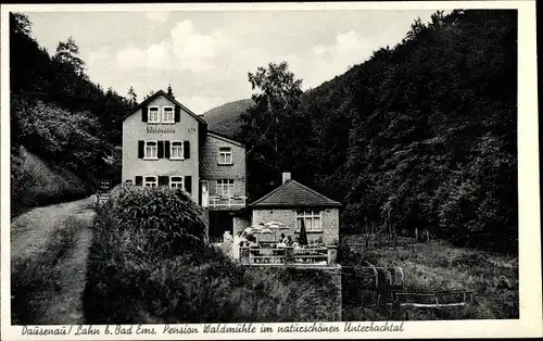 Ak Dausenau an der Lahn, Pension Waldmühle, Unterbachtal