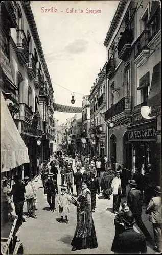 Ak Sevilla Andalusien, Calle la Sierpes