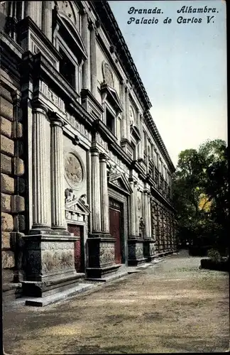 Ak Granada Andalusien Spanien, Alhambra, Palacio de Carlos V.