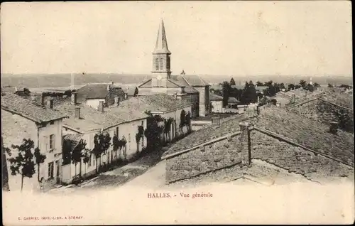 Ak Halles Meuse, Vue generale