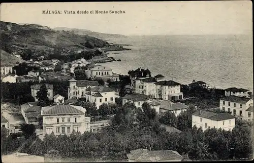 Ak Málaga Andalusien Spanien, Vista desde el Monte Sancha