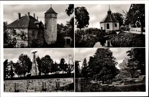 Ak Osterburken im Neckar Odenwald Kreis, Burg, Denkmal