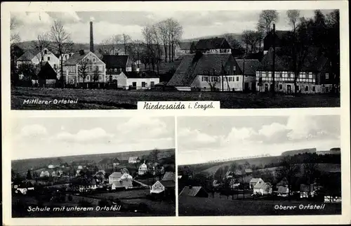 Ak Niedersaida Großhartmannsdorf im Erzgebirge, Ortsteile, Schule