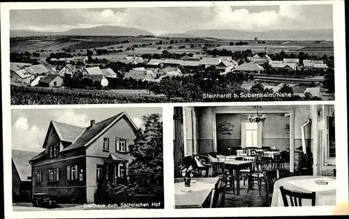 Ak Steinhardt Bad Sobernheim an der Nahe, Panorama, Gasthaus zum Sächsischen Hof