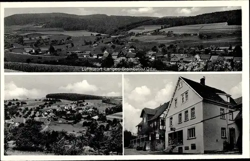 Ak Langenbrombach Langen Brombach Brombachtal im Odenwald, Panorama, Lebensmittelgeschäft