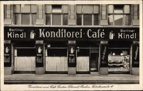 Ak Berlin Kreuzberg, Gitschiner Straße 13, Konditorei Cafe