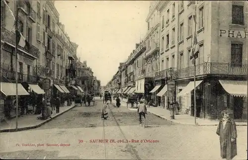 Ak Saumur Maine et Loire, Rue d'Orleans