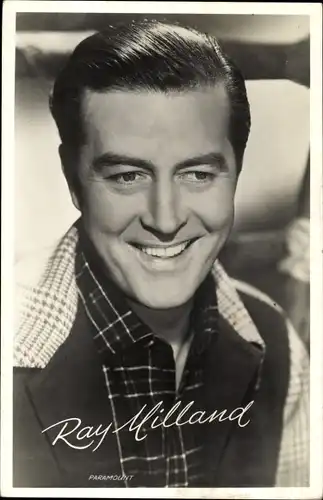 Ak Schauspieler Ray Milland, Portrait