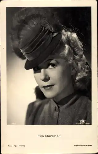 Ak Schauspielerin Fita Benkhoff, Portrait