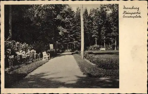 Ak Drawsko Pomorskie Dramburg Pommern, Hainpartie, Luisenplatz