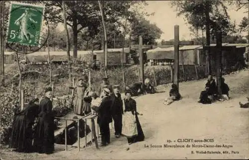 Ak Clichy sous Bois Seine Saint Denis, La Source Miraculeuse de Notre Dame des Anges