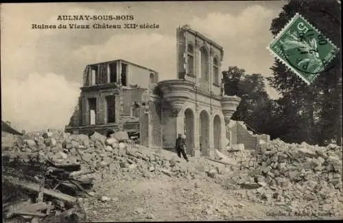 Ak Aulnay sous Bois Seine Saint Denis, Ruines du Vieux Chateau