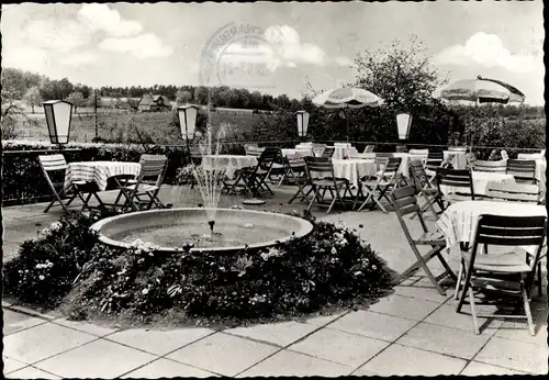 Ak Sieversen Rosengarten Niedersachsen, Gasthof, Terrasse