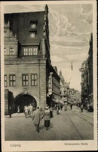 Ak Leipzig in Sachsen, Grimmaische Straße