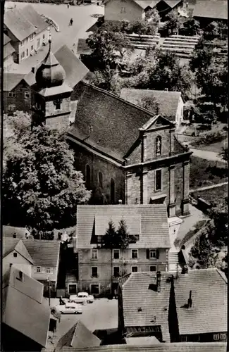 Ak Limbach in Baden Odenwald Gasthaus, Pension Zur Krone, Kirche