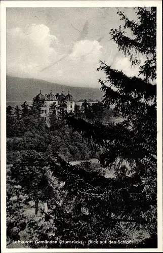 Ak Gemünden im Hunsrück, Schloss