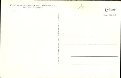 Ak Oberlahr im Westerwald Rheinland Pfalz, Schullandheim, Werner Ruppert Heim