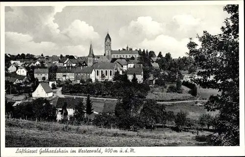 Ak Gebhardshain Westerwald, Panorama, Kirche