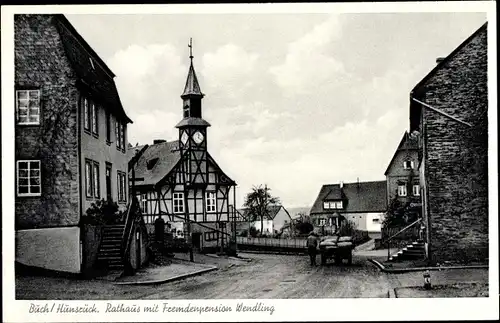 Ak Buch im Hunsrück, Rathaus, Pension Wendling