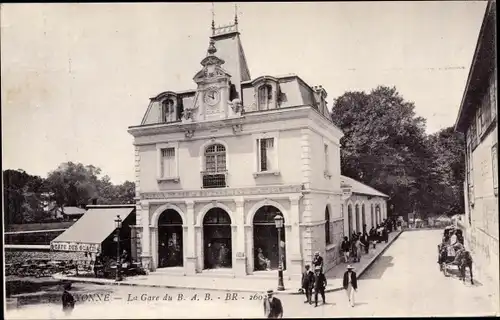 Ak Bayonne Pyrénées Atlantiques, La Gare du B.A.B.