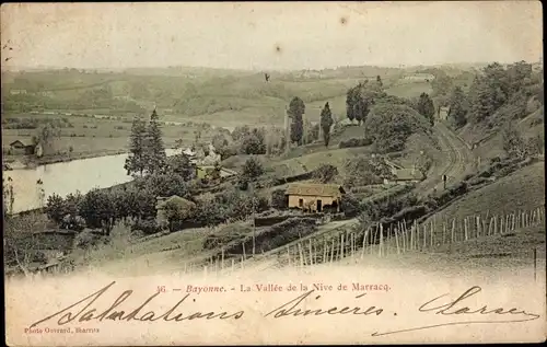 Ak Bayonne Pyrénées Atlantiques, La Vallee de la Nive de Marracq