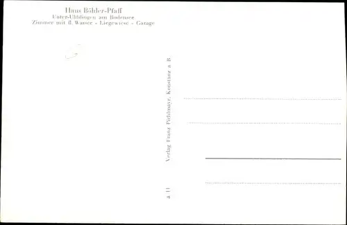 Ak Unteruhldingen Uhldingen Mühlhofen am Bodensee, Haus Böhler Pfaff