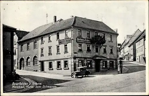 Ak Beerfelden Oberzent im Odenwald, Metzkeil, Hotel zum Schwanen