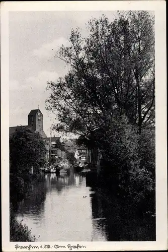 Ak Parchim in Mecklenburg, Hafenpartie