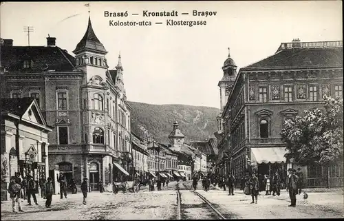 Ak Brașov Brassó Kronstadt Rumänien, Klostergasse