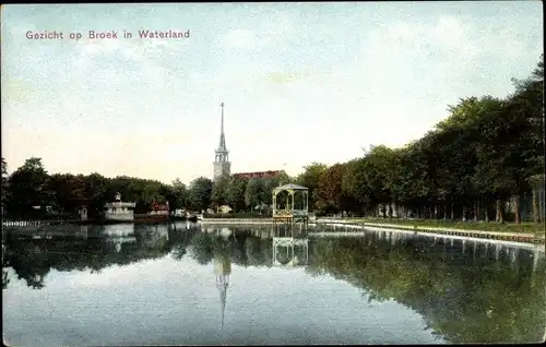 Ak Broek in Waterland Nordholland, Waterzicht